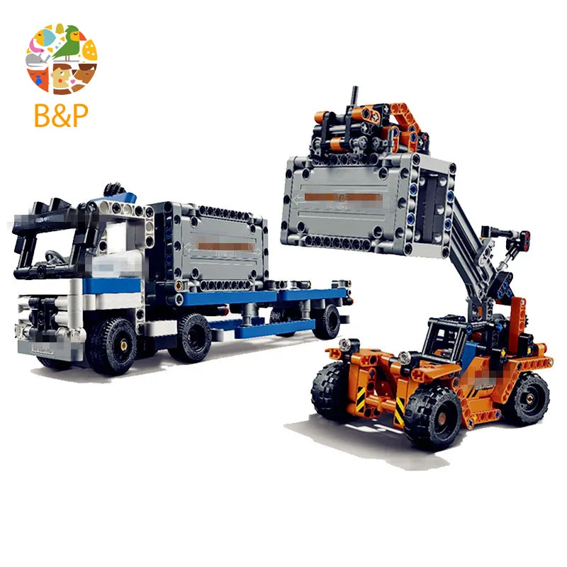 42062 631Pcs Technic серия контейнеровозов и грузчиков строительные блоки кирпичи