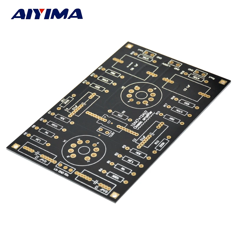 

Трубчатый предусилитель AIYIMA 12AX7/12AU7, печатная плата, двухканальный трубчатый предусилитель, пустая плата «сделай сам»