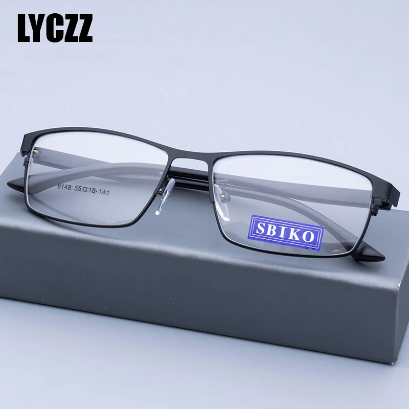 LYCZZ 2019 классические простые мужские оправа для очков при близорукости полуобода
