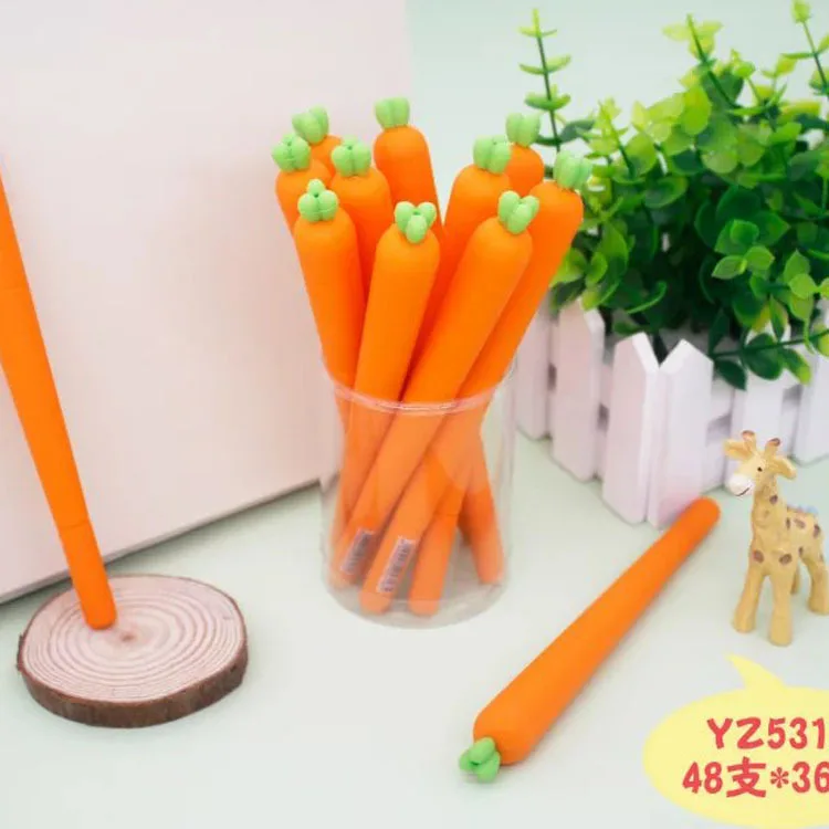 Jonvon Satone office and school supplies Kawaii Carrot Pen Cartoon Gel Material Escolar Stationary lovely stationery goods | Канцтовары