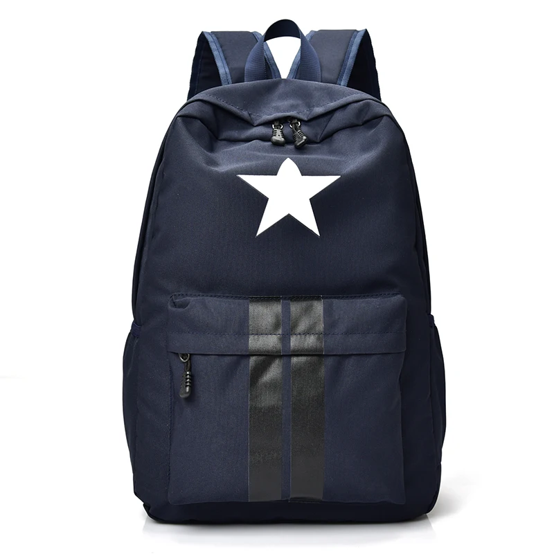 Холщовый Рюкзак с принтом звезд и полосок контрастный школьный ранец в стиле