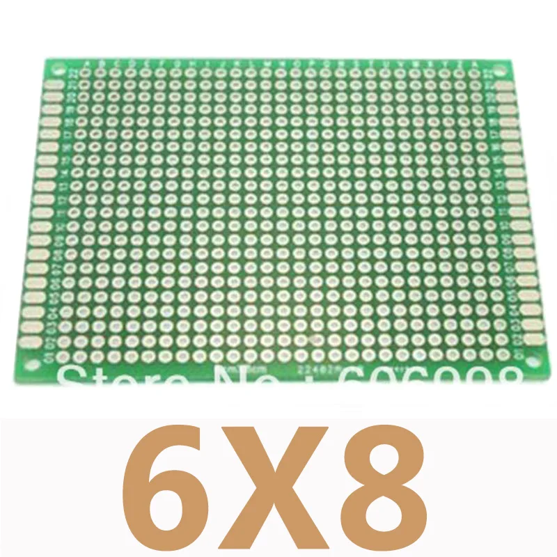 

5pcs/lot 6x8cm Double Side Prototype Copper PCB Universal Printed Circuit Board DIY Protoboard Experimental Plate For Arduino