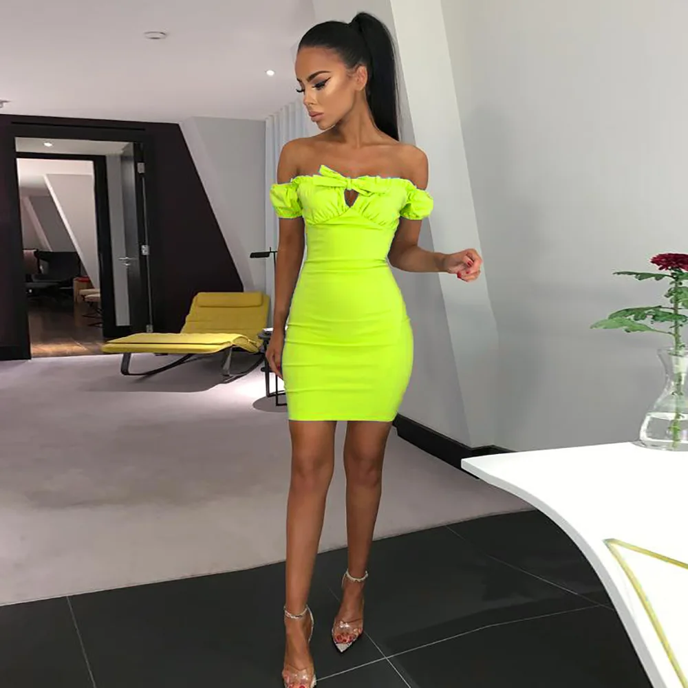 Dulzura Лето г. женское платье элегантные пикантные с открытыми плечами bodycon vestidos выдалбливают деревянные уха праздничное фестиваль