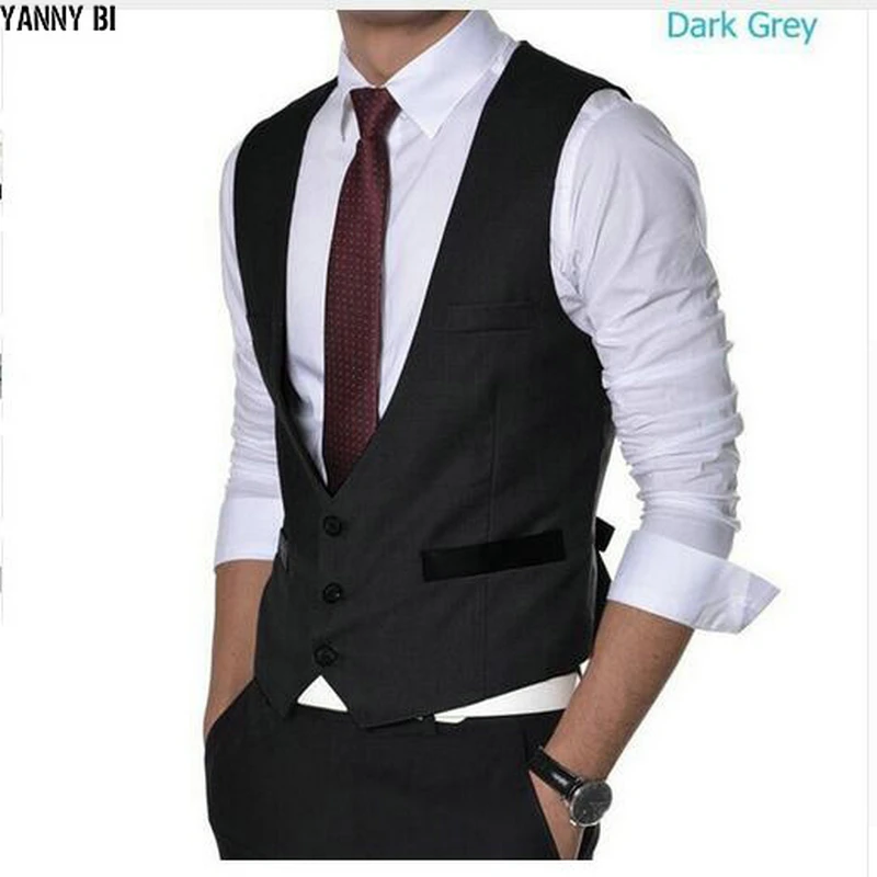 

Hot Limited Sale Woolen Microfiber Vests Chaleco Hombre Fashion Men Suit Waistcoat Wedding Vest For Tuxedos