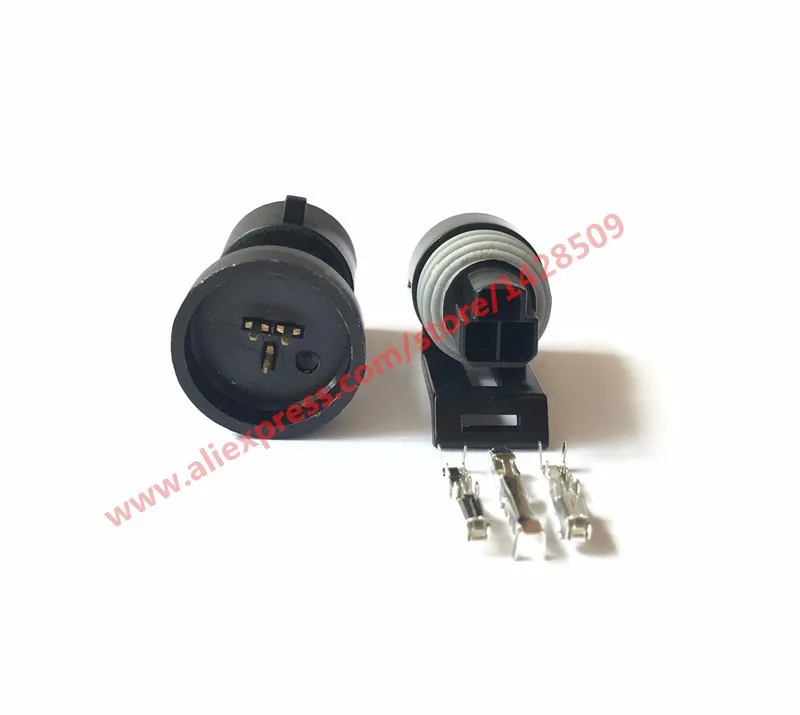 20 Sets Female Male Delphi 3 Pin Water Temperature Sensor Connector Restrictor Air Damper 12110192 / 12065287 For Buick Excelle |