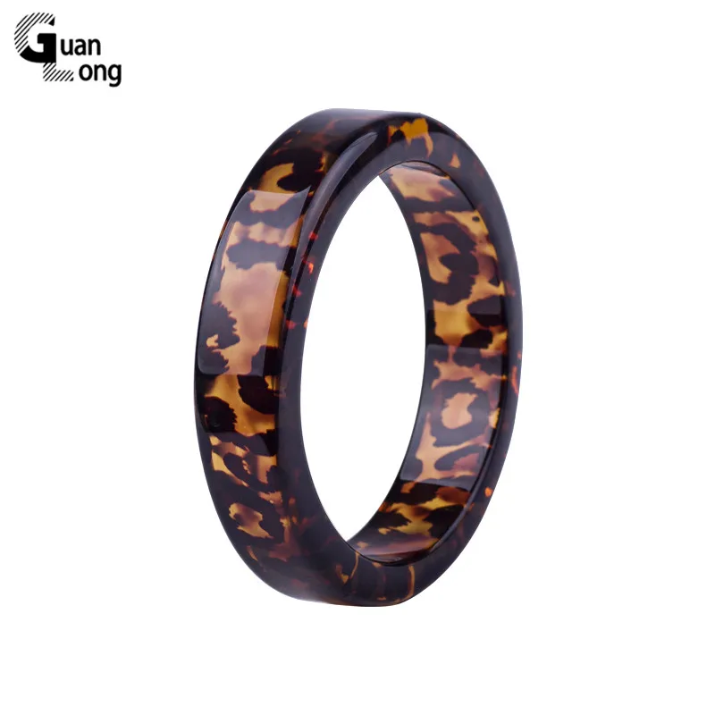 Guanlong винтажные модные полимерные браслеты на запястье для женщин с леопардовым