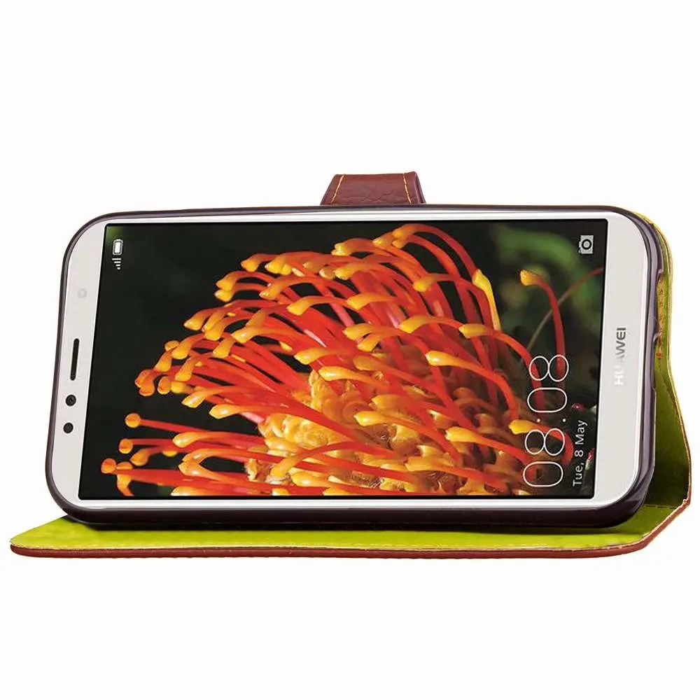 Кожаный чехол бумажник с листьями для OPPO R11 Plus R11S F5 htc U PLAY D10 PRO BOLT U11 откидная крышка