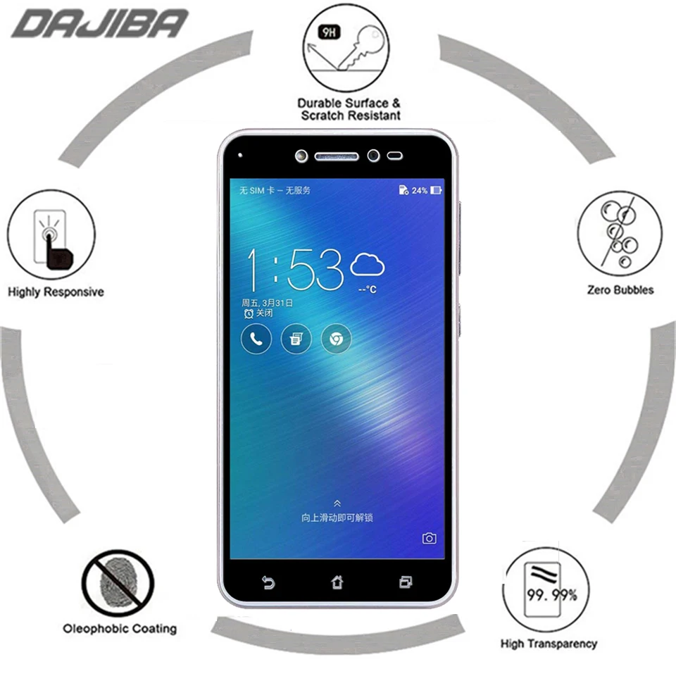 3D 9H Полное покрытие закаленного стекла для защиты экрана ASUS Zenfone Live ZB501KL Твердое пленочное покрытие для Asus ZB501 501 501KL.