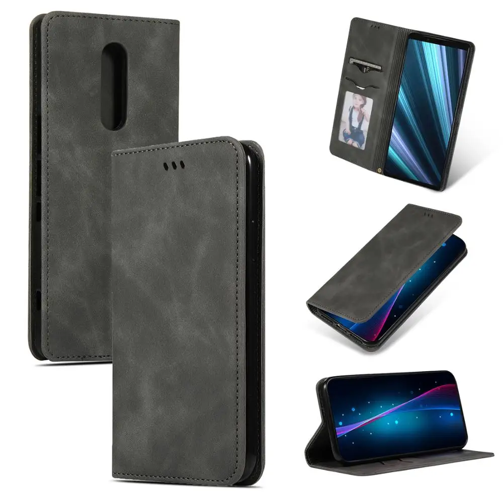 Высококачественный флип-топ кожаный чехол для SonyXZ4Compact XA3 U Xperia 10Plus магнитная