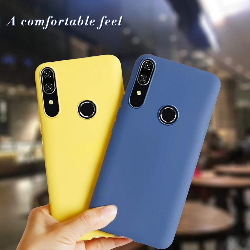 Чехол для Huawei P Smart Z силиконовый чехол с защитой от отпечатков пальцев мягкий