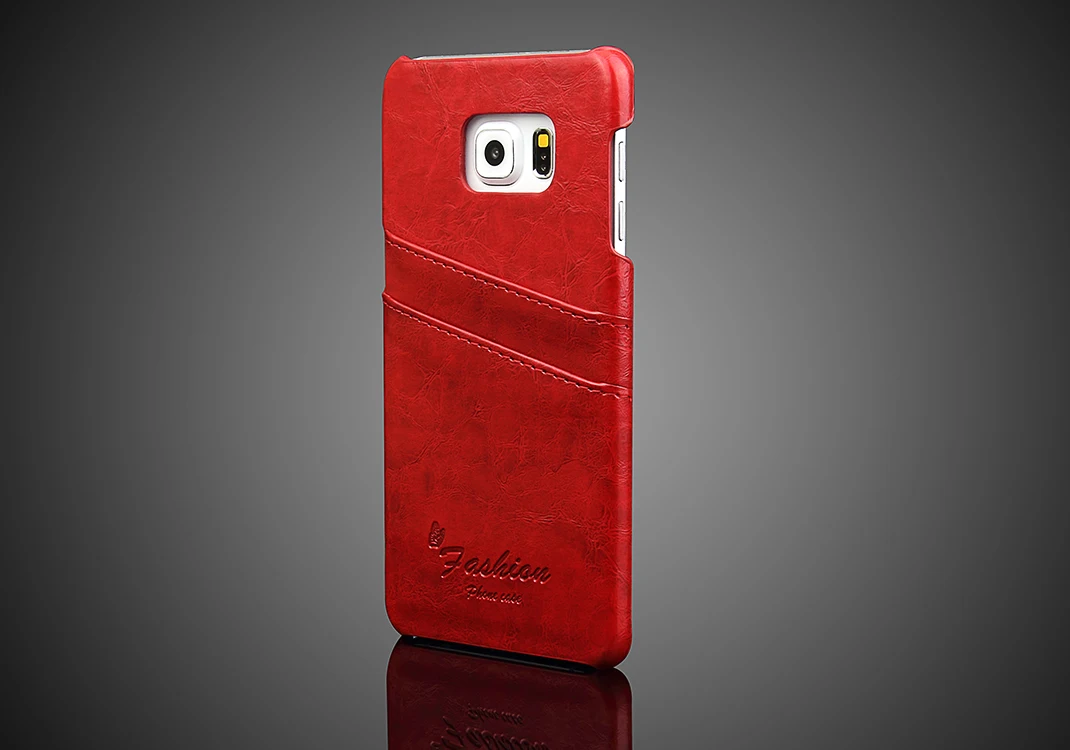 Новейшие Case для Samsung Galaxy S7 Edge Подлинной кожа + ТПУ Задняя Крышка S7Edge Слот Карт