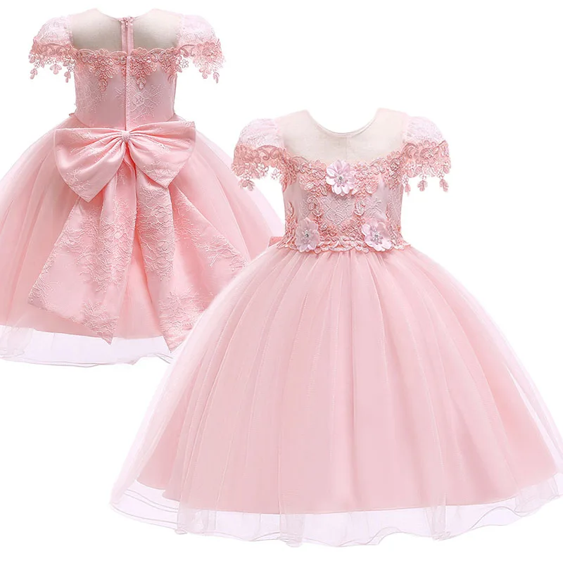 Girls Floral Tutu Princess Dresses For Teenager Baby Girl Wedding Party New years eve Dress 2019 Summer Kids Vestidos Costumes | Детская