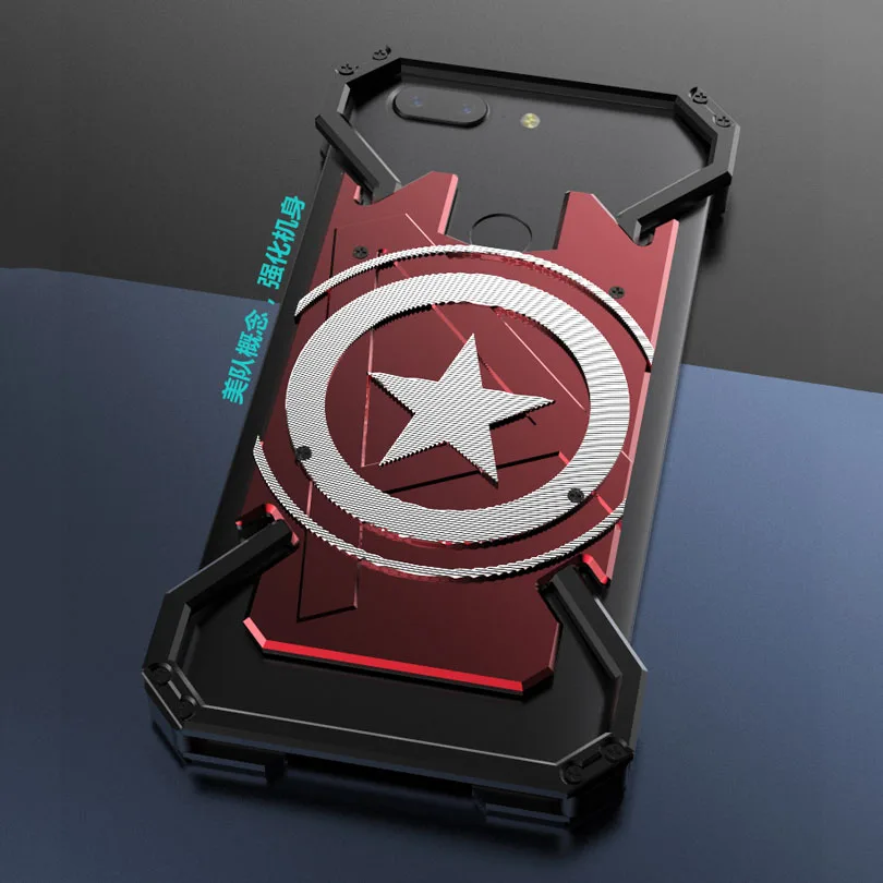 Модный крутой Алюминиевый металлический чехол накладка с капитаном США для OnePlus 7