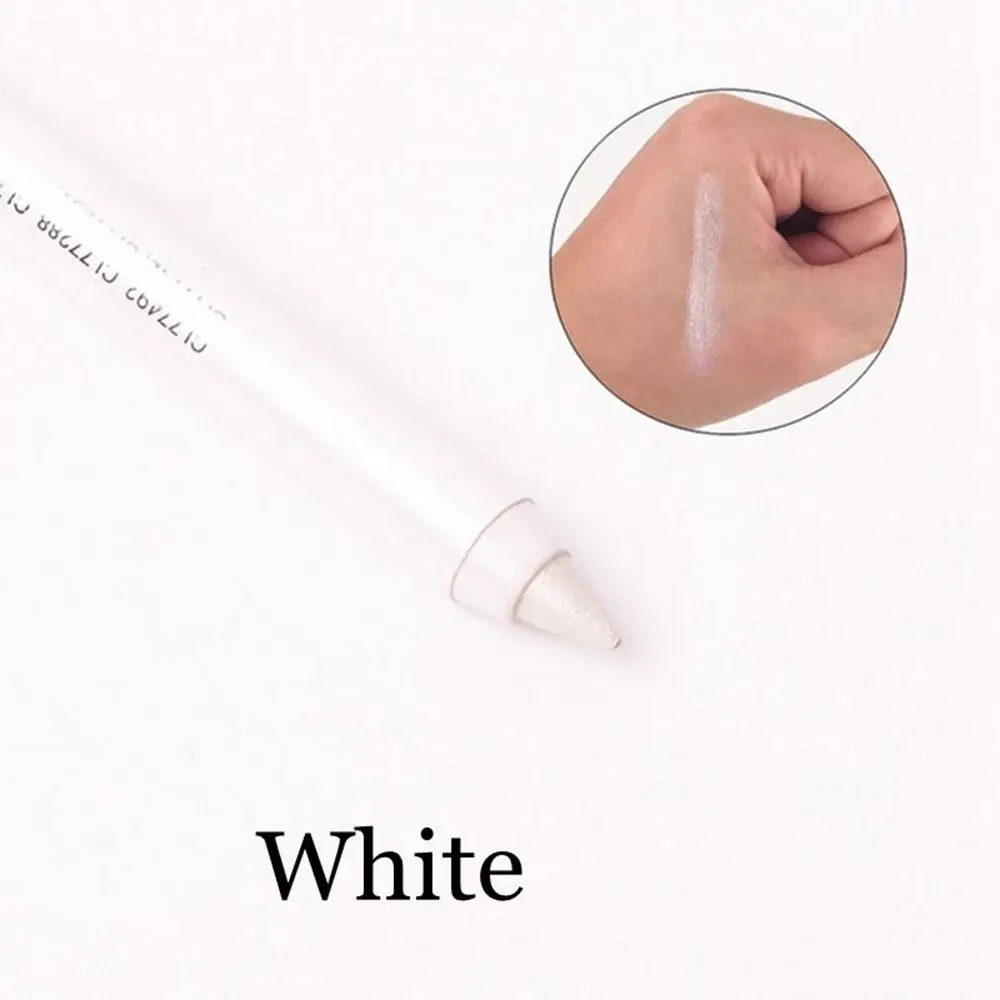 white 2 шт. долговечная подводка для глаз карандаш пигмент водонепроницаемый белый цветная подводка для глаз для женщин Макияж Красота Косметика для глаз инструменты - Цвет: white