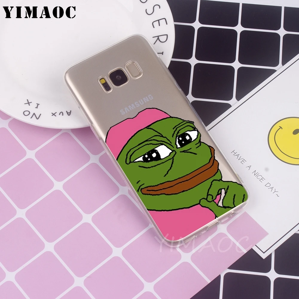 Мягкий силиконовый чехол YIMAOC Wolf Frog Pepe из ТПУ для Samsung Galaxy j3 j5 A5 2016 2017 A8 2018 Note 8 S7 edge S8