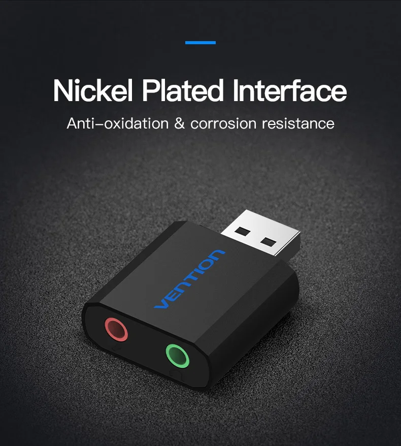 Vention Внешняя USB звуковая карта 3,5 мм наушники адаптер Aux аудио карта для микрофона Динамик PUBG компьютерная звуковая карта