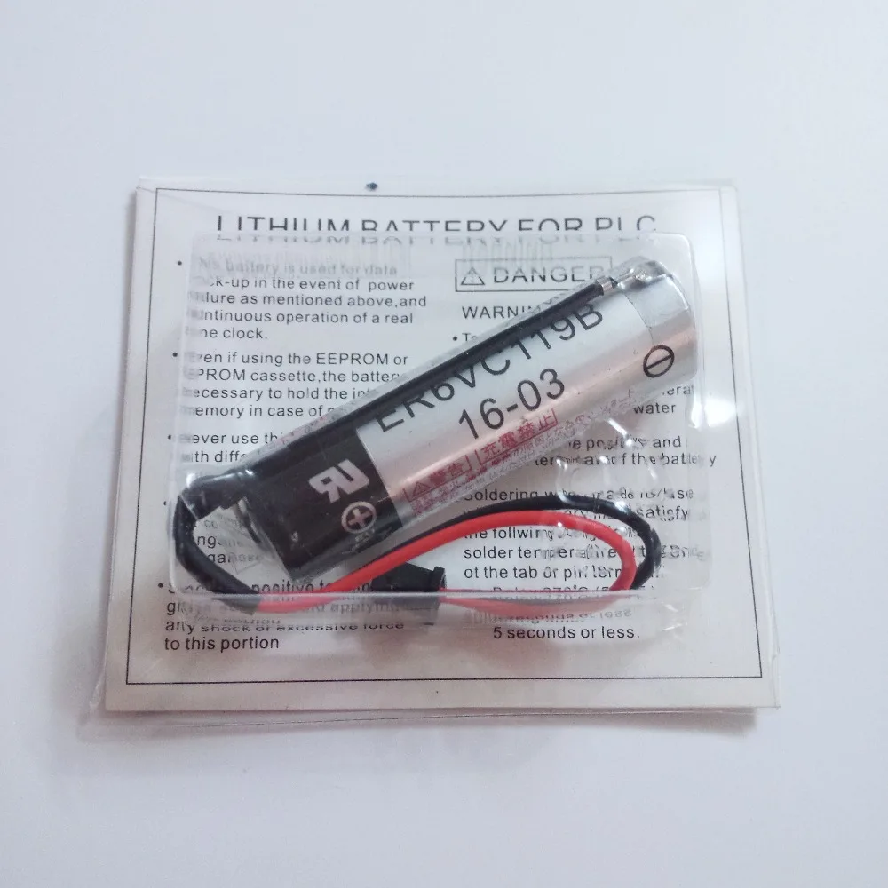 20 шт./лот 100% оригинальный новый ER6V ER6VC119B 3 6 V 2000mAh PLC аккумулятор с черной вилкой