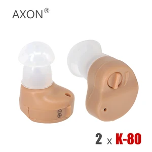 2 комплекта AXON K-80 слуховые аппараты Регулируемый усилитель громкости слуховой аппарат для пожилых людей