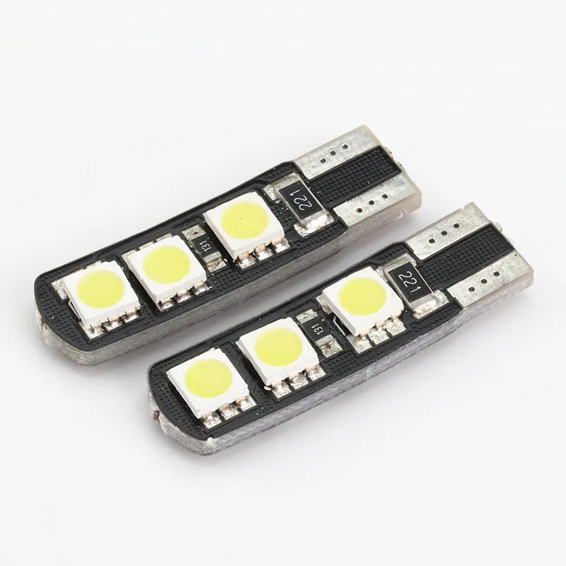 1 шт T10 6SMD 5050 CANBUS W5W 6 светодиодный DC12V без ошибка предупреждения Бесплатная Smd