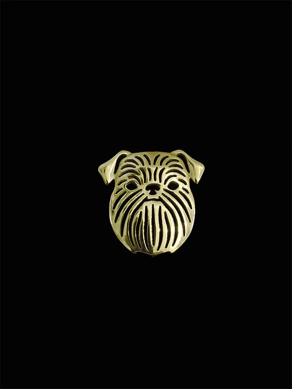 

New Design Classic Animal Brussels Griffon Dog Broche Gold Silver Color Designer Brooch For Men Overwatch Gift For Friend Father