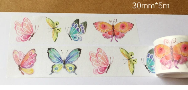 Реальный выстрел 3 см 5 м 2 шт. бабочка дизайн фото васи ленты маскировки как