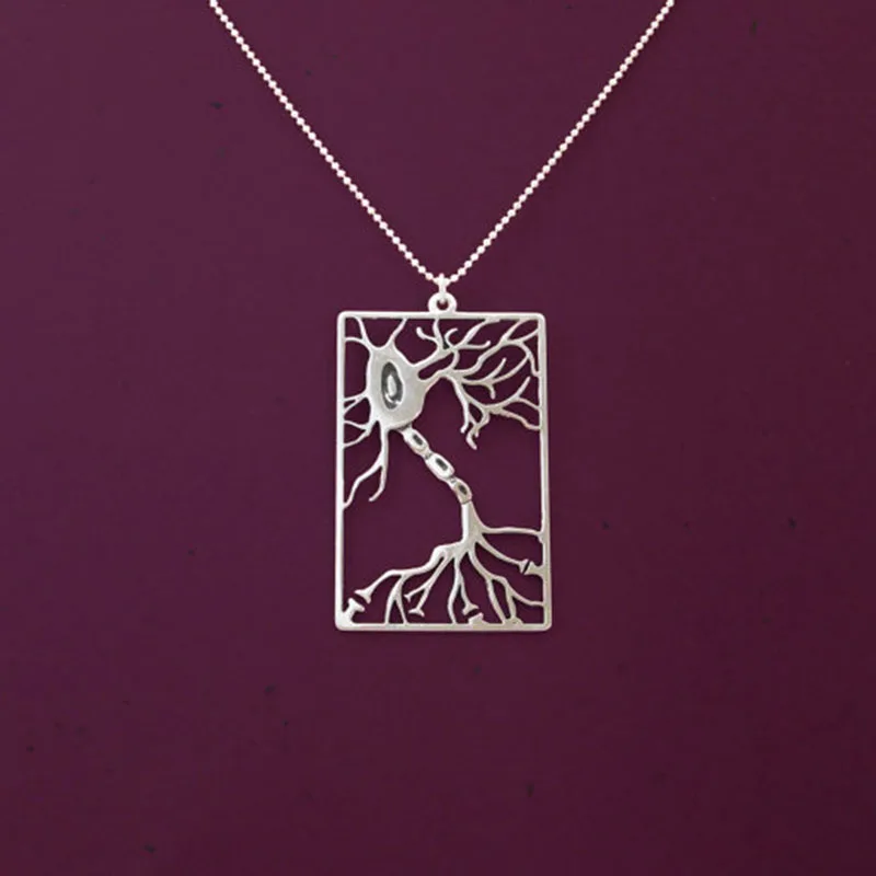 Ожерелье с нейроном прямоугольной формы многополярный нейрон биологический