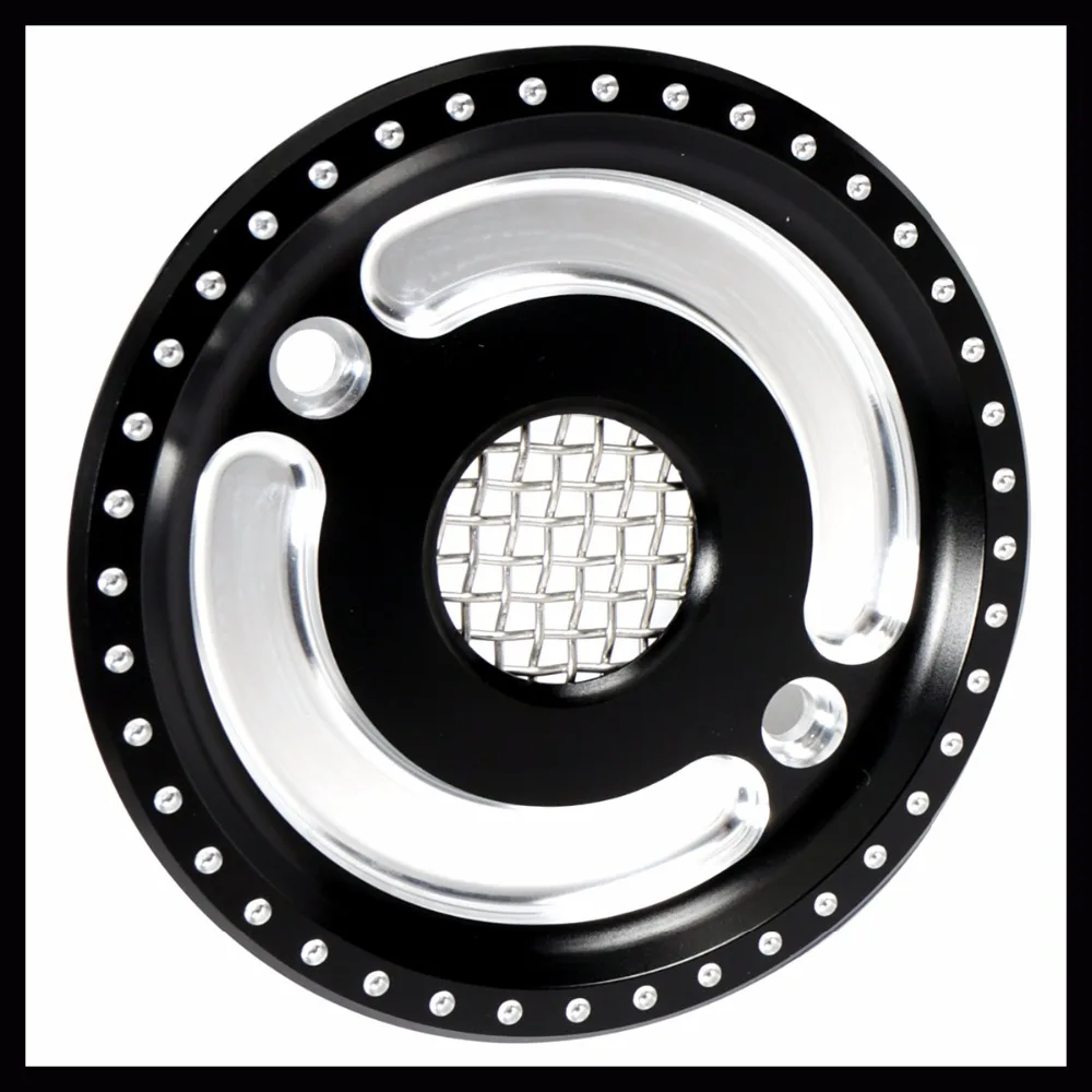 Передняя крышка мотоцикла черный хром шкив двигателя для Harley Sportster XL 883 1200 48 72 SuperLow