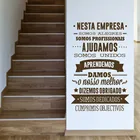 Правила офиса, виниловые наклейки на стены, настенные наклейки с изображением Португалии, декоративные, вдохновляющие цитаты, наклейки для украшения офиса
