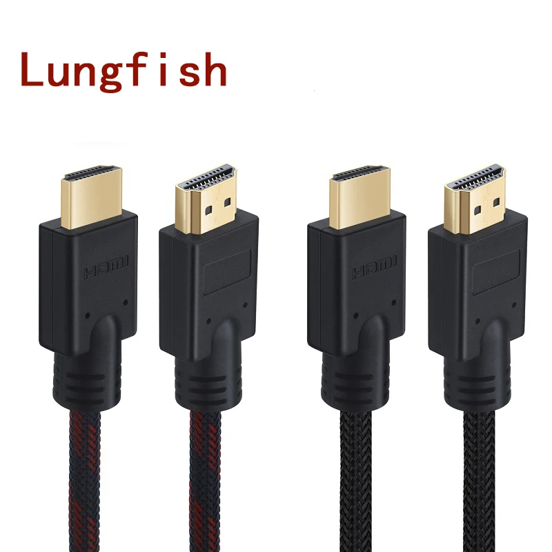 Высокоскоростной hdmi кабель Lungfish нейлоновый Плетеный поддерживает Ethernet 1080p 3D для