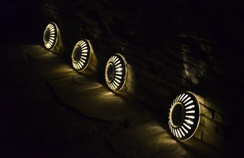 

10pcs/lot Free Shipping LED UFO Solar Power Garden Lawn Lamp Outdoor Landscape Pathway Wall Light