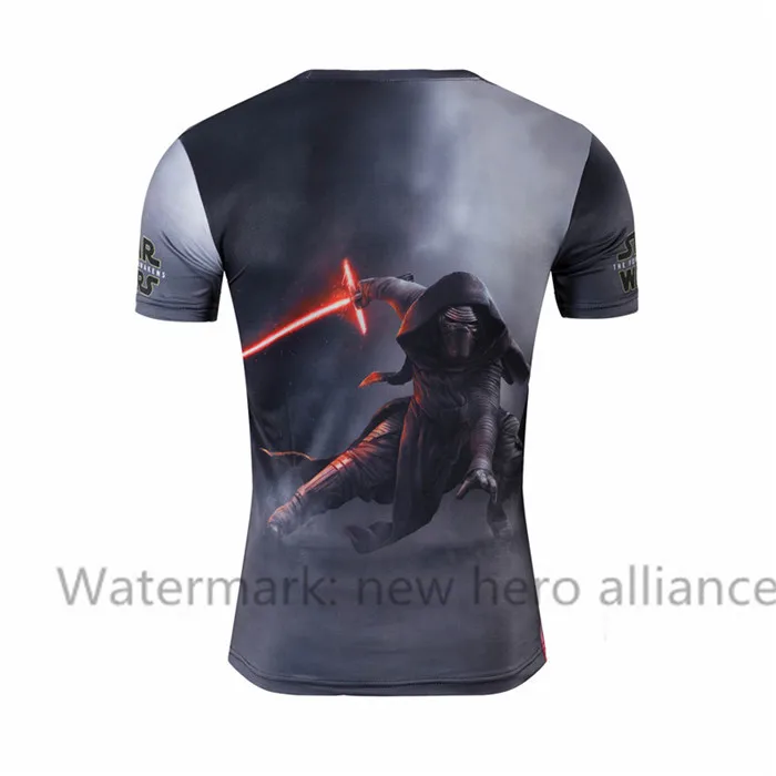 2016 новых иммигрантов мужская eunning футболка brand clothing 3 d печати Футболка хип-хоп galaxy