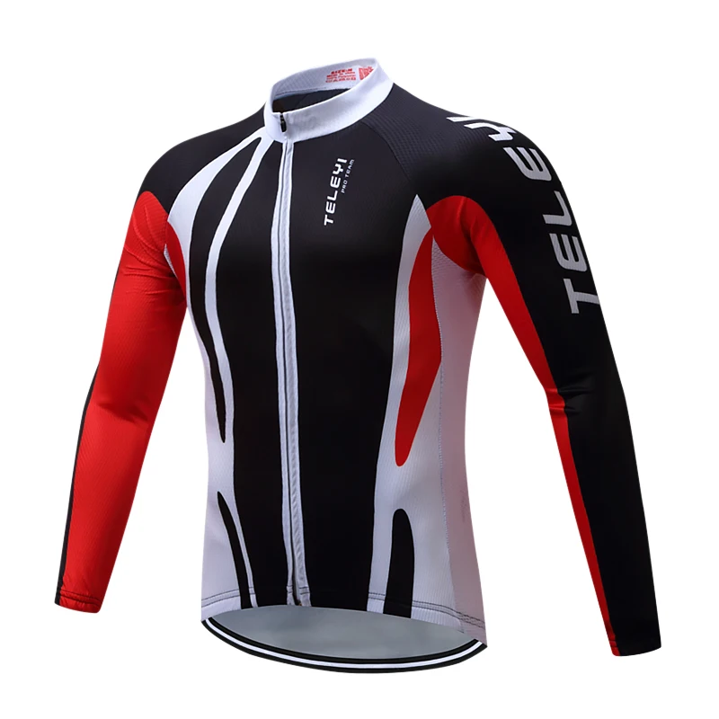 TELEYI Команда Pro команда с длинным рукавом Ropa Ciclismo Велоспорт Джерси комбинезон