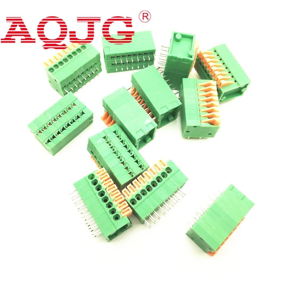 20 шт./лот 141R 2.54 8P 8Pin PCB пружинный клеммный блок ROHS разъем шаг 2 54 мм Бесплатная
