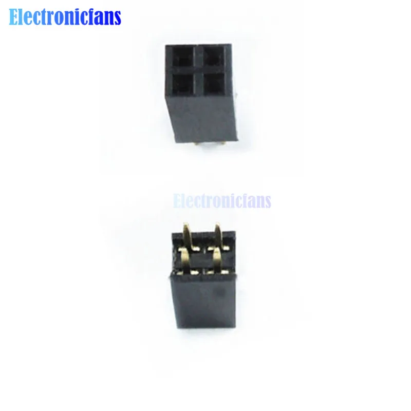 20 шт 2X2 Pin 4P 2 54 мм двухрядный женский прямой штырьковый разъем | Электронные