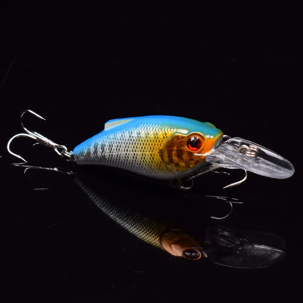 Плавающие Глубокий Дайвинг Crankbait Блесен 17 8 г/70 мм реалистичные воблеры с 6 # крючки