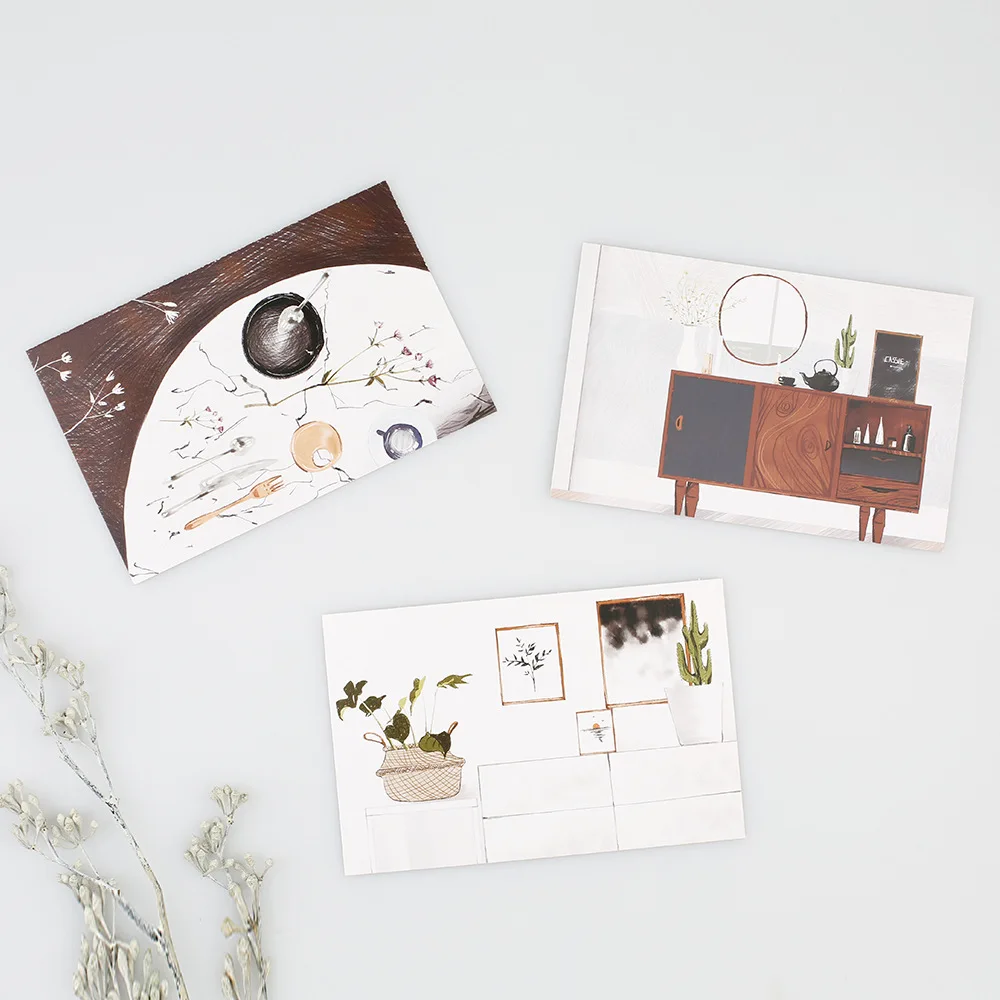 30 шт. простая живая мне тематическая открытка многоразовая в качестве