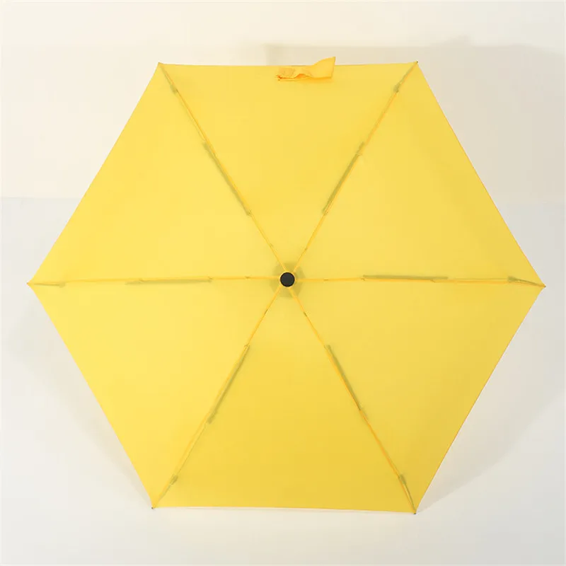 Yellow DMBRELLA Маленький модный складной зонтик от дождя анти-УФ водонепроницаемый портативный дорожный зонтик женский подарок мини Карманный для девочек DM001 - Цвет: Yellow