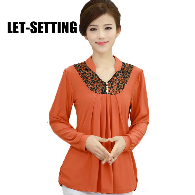

hot sale middle-aged women's summer long-sleeved chiffon shirt jacket mother large size women summer style LET-SETTING