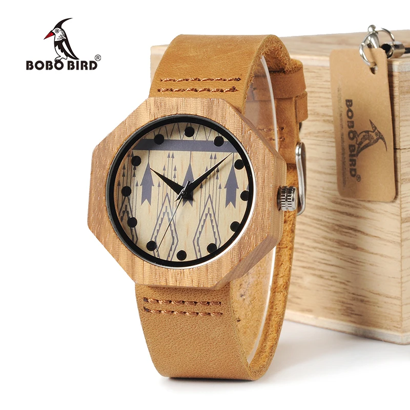 BOBO BIRD Zebra Wood женские часы ручной работы антикварные деревянные японские кварцевые наручные с механизмом в