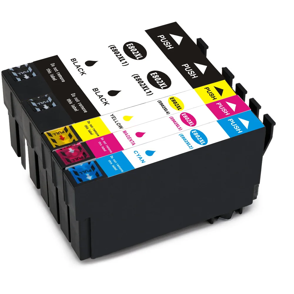 5 шт. (2b + 1c 1 м 1y) T802 T802XL совместимый чернильный CartridgeReplacement для Epson рабочей силы WF 4720