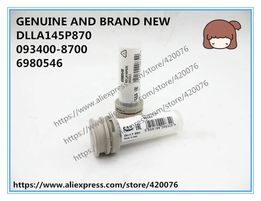 Подлинная и совершенно новая дизельная Топливная форсунка COMMON RAIL DLLA145P870 093400 8700