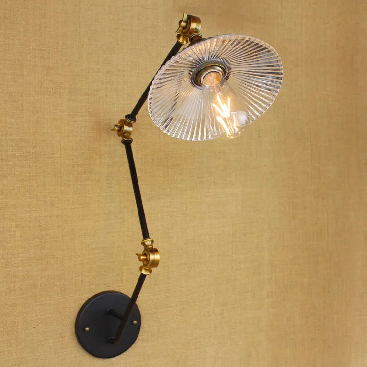 Стеклянный Регулируемый поворотный Длинный рычаг винтажный настенный