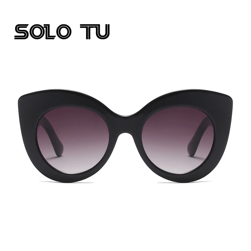 Женские брендовые солнцезащитные очки &quotкошачий глаз&quot с большой оправой ретро