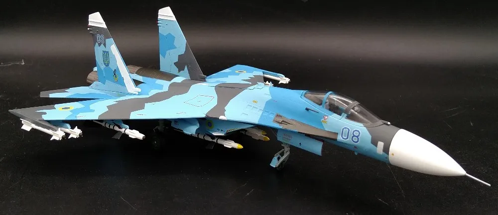 Редкое Специальное предложение 1: 72 Россия украинские ВВС SU-27 модель истребителя изящная модель Коллекционная модель сплава