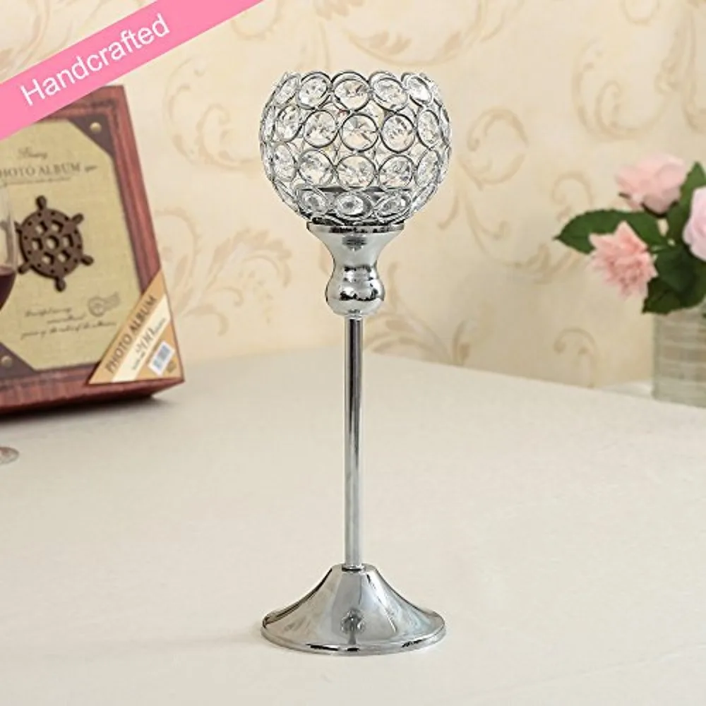 Стеклянные Хрустальные Подсвечники Tealight винтажные металлические подсвечники
