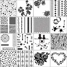 16 шт.компл. трафарет Aribrush для рисования, крафтовой трафарет для скрапбукинга, тиснение, бумажная карточка, шаблон сделай сам, Настенный декор