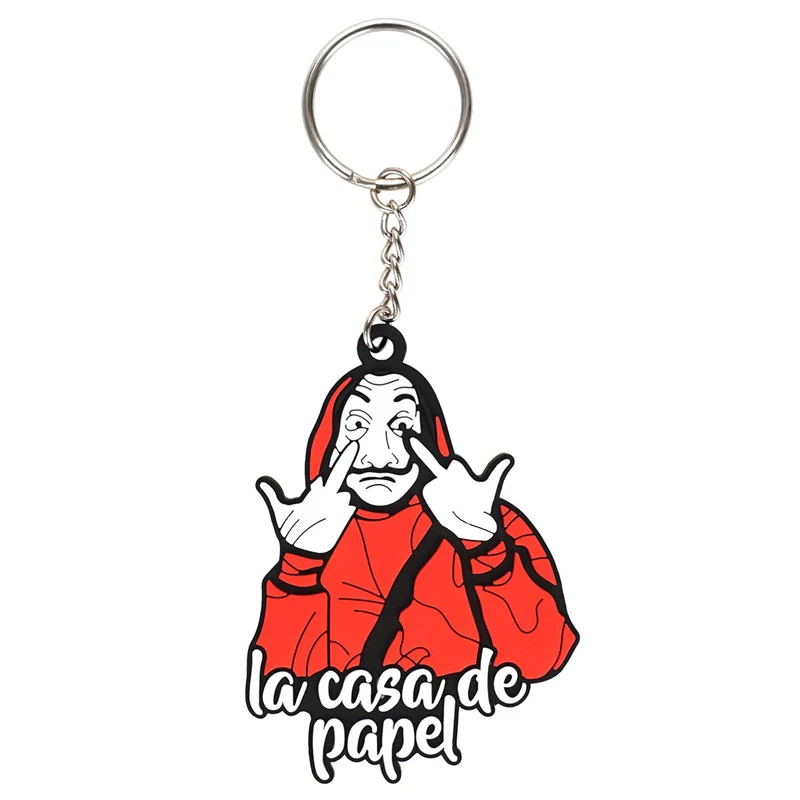 В House of Paper Сальвадор Дали брелок La Casa De Papel Брелки держатель кольцо для ключей