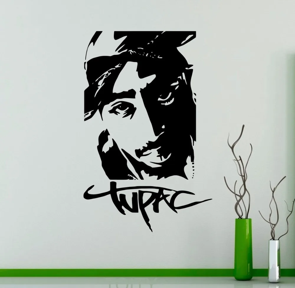 16 видов конструкций виниловая наклейка Tupac 2PAC в стиле хип хоп музыкальная