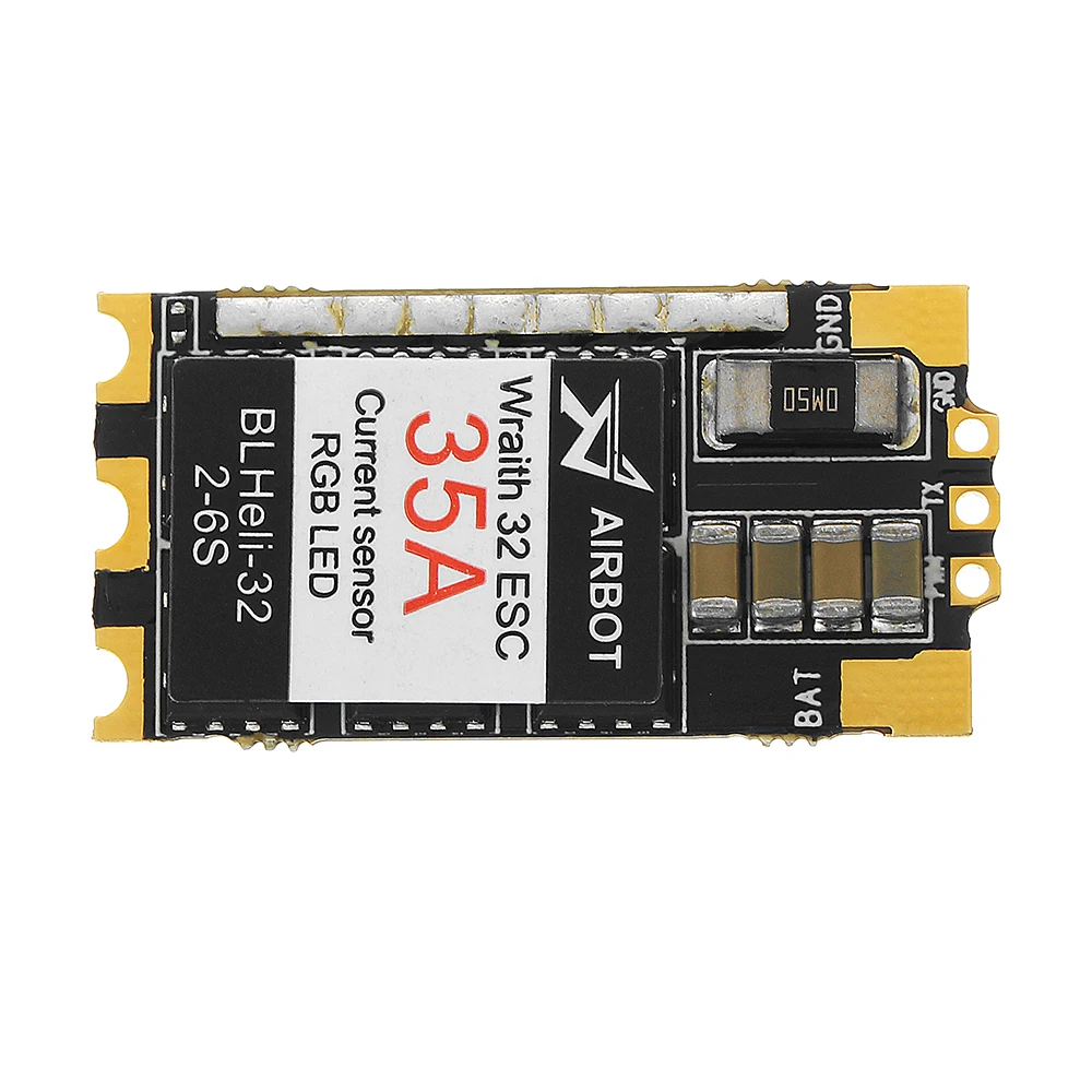 Оригинальный Airbot Wraith32 V1.1 35A BLheli_32 32bit 2-6S DShot1200 ESC с RGB светодиодный и датчик тока для