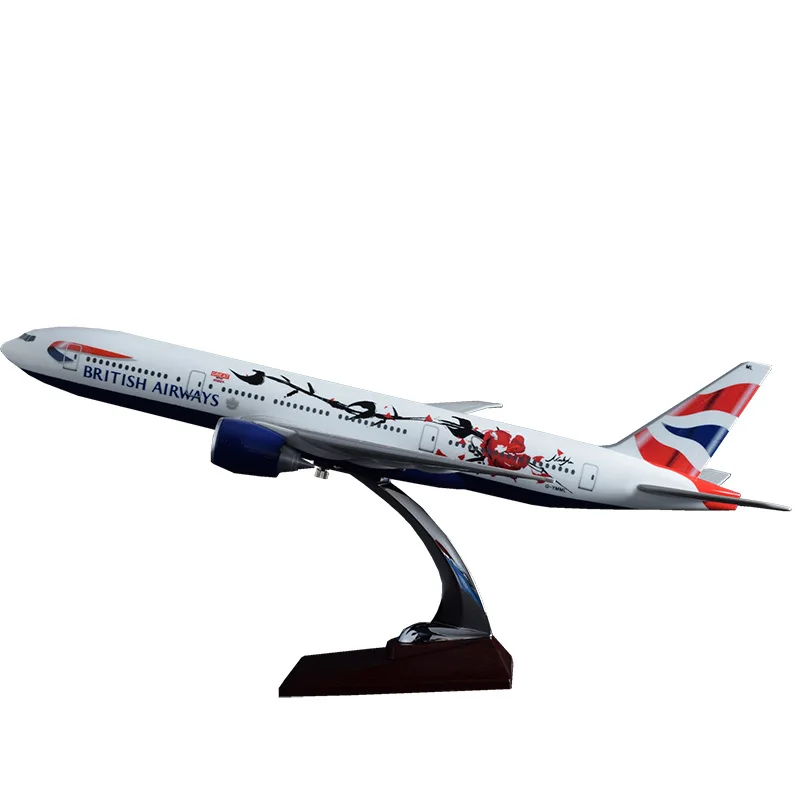 Модель самолета из смолы 47 см B777 британская авиакомпания Craftwork Боинг 777